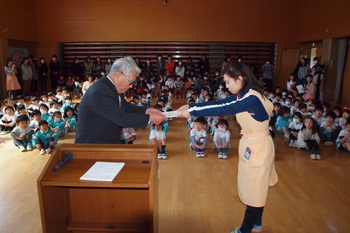 むさし幼稚園ブログ 園からのおしらせ 乾布摩擦表彰